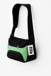 Сумка-слинг Уикенд чёрно-салатовая, 35х21х16 см -  Собаки -    