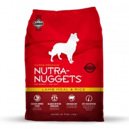 Nutra Nuggets Lamb Meal&Rice (красная) для собак с чувствительным пищеварением -  Премиум корм для собак 