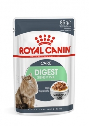 Royal Canin DIGEST SENSITIVE (Роял Канин) влажный корм для кошек с чувствительным пищеварением кусочки паштета в соусе 85г - Влажный корм для кошек и котов