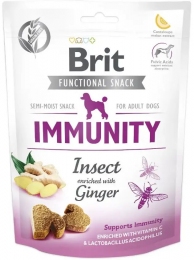 Лакомство Brit Care Dog Snack Immunity с насекомыми и имбирем 150гр. -  Снеки для собак 