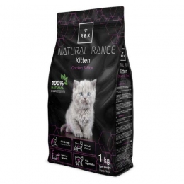 Rex Natural Range Kitten Chicken and Rice - сухой корм Рекс с курицей для котят -  Сухой корм для кошек -   Вес упаковки: до 1 кг  