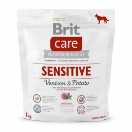Brit Care Sensitive Venison&Potato для собак с чувствительным пищеварением -  Сухой корм для собак -   Ингредиент: Оленина  
