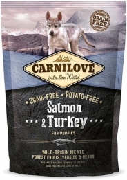 Carnilove Puppy с лососем и индейкой сухой корм для щенков всех пород 1.5 кг -  Сухой корм для щенков 