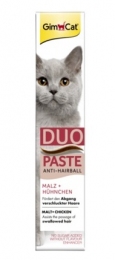 GimCat Anti-Hairball Malt DUO Паста для выведения шерсти у кошек Chicken 50гр 427201 - Паста для выведения шерсти у котов