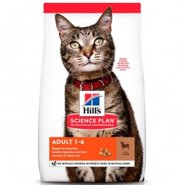 Hill's Science Plan Adult with Lamb Сухой корм для кошек с ягненком -  Сухой корм Хиллс для кошек 
