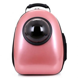 Рюкзак-иллюминатор пластик 44х33х22 см розовый жемчуг - Переноска для котов