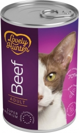Корм Lovely Hunter Adult with beef Вологе для дорослих кішок з яловичиною 400 гр. -  Корм для кішок з проблемами шерсті - Інші   