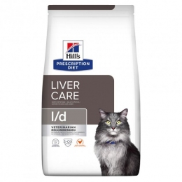 Hills PD Feline L / D Liver Care для кішок при захворюваннях печінки курка 1.5 кг 605968 -  Сухий корм Хіллс для котів 