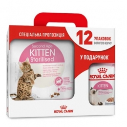 АКЦИЯ Royal Canin Kitten Sterilised сухой корм для стерилизованных котят 2 кг + 12 паучей -  Акции Royal Canin   