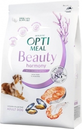 Акция-30% Optimeal Beauty Harmony с морепродуктами сухой корм для собак успокаивающий эффект 1.5 кг -  Сухой корм для собак -   Ингредиент: Лосось  