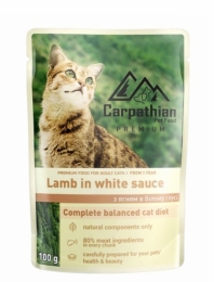 Вологий корм Carpathian Pet Food Lamb in White Sauce для котів, з ягням у білому соусі, 100 г - Similar products