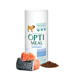 Optimeal для взрослых собак средних пород с лососем -  Сухой корм для собак мелких пород 