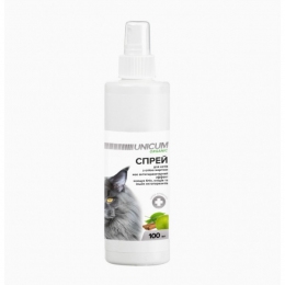 Спрей Unicum Organic протипаразитарний для котів, 100 мл -  Спрей від бліх і кліщів для кішок 