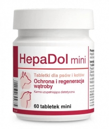 Dolfos (Дольфос) HepaDol mini 60 таб Гепатопротектор для собак и кошек - Препараты для лечения печени у собак