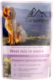 Carpathian Pet Food Вологий корм для собак - мясне асорті в соусі 100г - Недорогий корм для собак