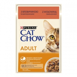 Cat Chow консерви для котів яловичина і баклажани 85г -20% від ціни 595025 -  Консерви Cat Chow для кішок 