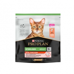 PRO PLAN Sterilised сухой корм для стерилизованных кошек с лососем и рисом -  Корм для выведения шерсти Pro Plan   