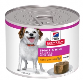 Влажный корм для собак Hill's Science Plan Mousse Adult Small & Mini Chicken для малых и мини пород с курицей, 200 г. -  Влажный корм для собак -    