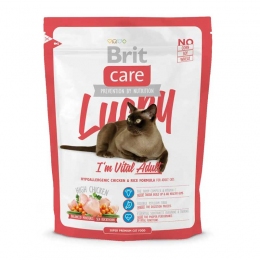 Brit Care Cat Lucky I am Vital Adult сухой корм для кошек с курицей -  Корм Brit Care (Брит Кеа) для котов 