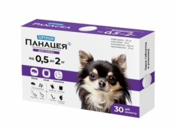 Панацея Антипаразитарные таблетки для собак -  Средства от блох и клещей для собак - Collar     