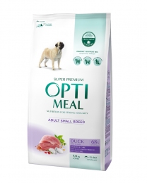 АКЦИЯ -18% Optimeal Adult Dogs Small Duck с уткой сухой корм для собак малых пород 1,5 кг -  Корм для собак Optimeal (Оптимил) 