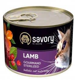 Savory Cat Can Adult Sterilised Влажный корм для взрослых стерилизованных кошек с ягненком - Similar products