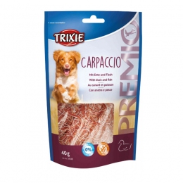 Premio Carpaccio Лакомство для собак с уткой и рыбой 80г 31804 -  Снеки для собак 