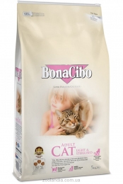 BonaCibo Adult Cat Light&Sterilizet корм для дорослих стерилізованих котів і кішок із зайвою вагою 2кг 
