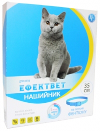 Эффектвет Ошейник для котов - Средства и таблетки от блох и клещей для кошек
