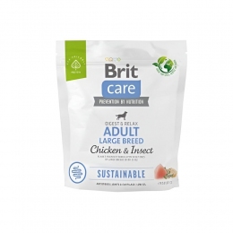 Brit Care Dog sustainable Adult Large для взрослых собак больших пород с курицей и насекомыми -  Сухой корм для собак -   Особенность: Крупные  
