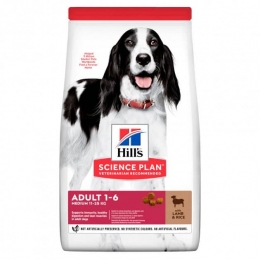 Hills Sp Adult Medium для дорослих собак середніх порід з ягням і рисом -  Сухий корм для собак дрібних порід 