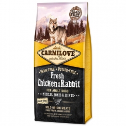 Carnilove Fresh Chicken & Rabbit Сухий корм для дорослих собак усіх порід з куркою та кроликом 12 кг -  Сухий корм для собак -   Інгредієнт Кролик  