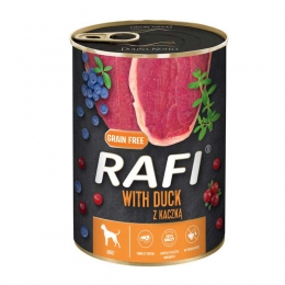 Dolina Noteci Rafi консервы для собак (65%) паштет утка, голубика и клюква 304937 -  Влажный корм для собак -   Вес консервов: 501 - 999 г  