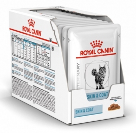 Royal Canin Skin&Coat 85г - корм для кошек при дерматозе и выпадении шерсти -  Роял Канин консервы для кошек 