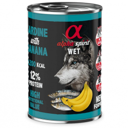 Влажный корм Alpha Spirit Sardine with Banana Complete для взрослых собак, с сардиной и бананом, 400 г - Similar products