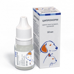 Ципронорм ушные/глазные капли для кошек и собак 10мл -  Ветпрепараты для собак BioTestLab     