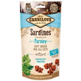 Ласощі Carnilove Cat Semi Moist Snack для кішок з сардиною та петрушкою 50 г - Смаколики та ласощі для котів