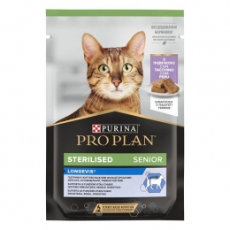 Purina Pro Plan Sterilised Senior Влажный корм для стерилизованных котов старше 7 лет с индейкой 85 гр -  Консервы Pro Plan для кошек 