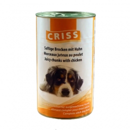 Сгіѕѕ консерва для собак соковиті шматки курки 1240г -  Вологий корм для собак - Criss     