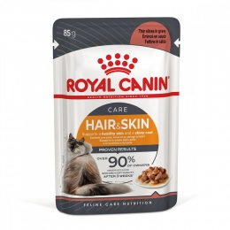 Royal Canin Hair Skin CIG вологий корм для котів 85 г  -  Вологий корм для котів -   Клас Супер-Преміум  