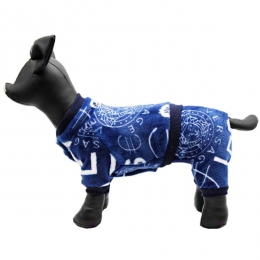 Комбинезон Версаче синий махра (мальчик) - Одежда для собак