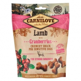 Лакомство Carnilove Lamb with Cranberries для собак с ягненком и клюквой 200 г -  Снеки для собак 