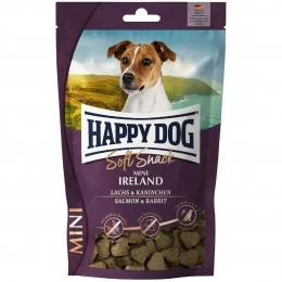 Ласощі Happy Dog Soft Snack Mini Ireland зі смаком лосося та кролика для собак 100 г -  Ласощі для собак -    