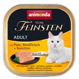 Animonda Gourmet Vom Feinsten Adult Вологий корм для котів з індичкою та яловичиною 100 гр -  Вологий корм для котів -   Інгредієнт Яловичина  