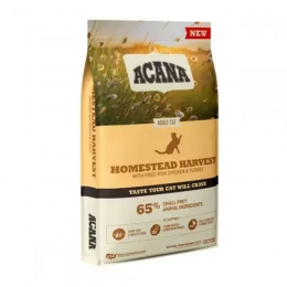 Acana Homestead Harvest Adult Cat Chicken & Turkey Сухой корм для кошек -  Корм для котов с диабетом Acana   