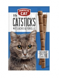 Perfecto CAT палички з лососем і фореллю для котів -  Ласощі для кішок -   Смак Риба  