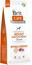 Brit Care Dog Hypoallergenic Adult Medium Breed гипоаллергенный корм для собак средних пород с ягненком 12 кг -  Сухой корм для собак мелких пород 