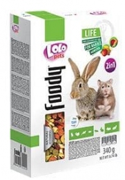 Lolopets Корм для хомячков и кролика овоще-фруктовый 340г 71124 -  Lolo Pets корм для грызунов 