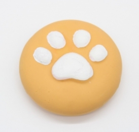 Игрушка для собак Пончик лапка латекс оранжевая 7см - Игрушки для собак