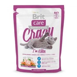 Brit Care Cat Crazy I am Kitten корм гипоаллергенный для котят -  Корм Brit Care (Брит Кеа) для котов 